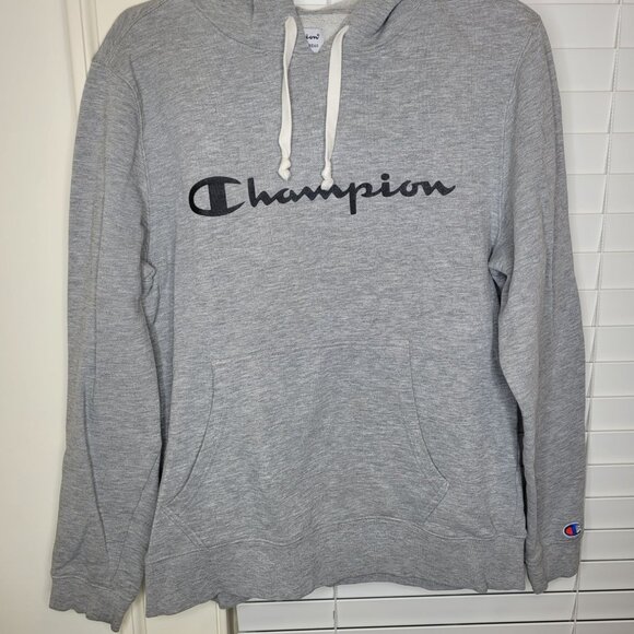 Champion Other - Champion Pullover Sweatshirt Gray Hooded Pocket M bloke normcore grandpa bloke M